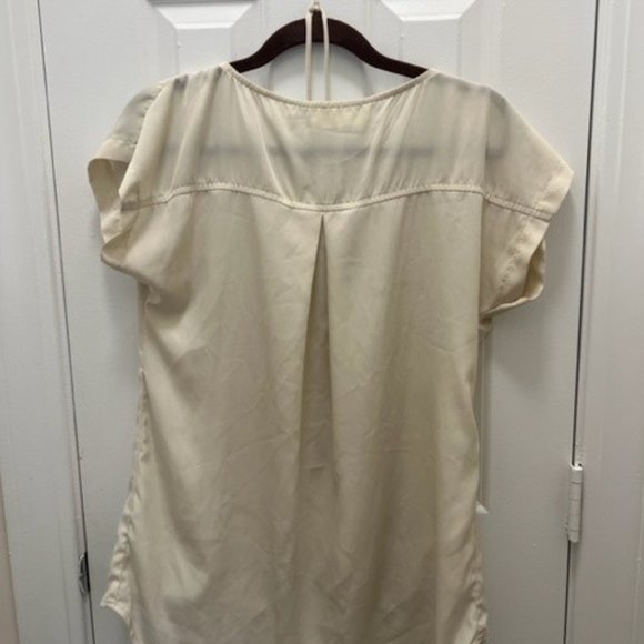 Cream tie-waist silk top by Paisley and Ivy Size M - Picture 2 of 3